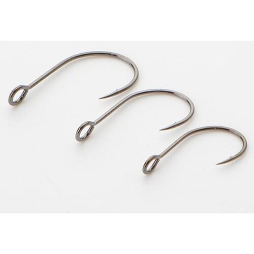 1pcs 6#/8#/10#luya hook, big eye hook, thin sequin hook, stream big pipe with hole, horse mouth white stripe, mandarin fish hook