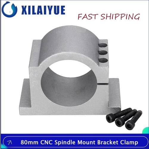 80mm CNC Spindle Mount Bracket Clamp Inner Diameter 80mm Spindle Motor Clamp Fitted Seat With 3pcs Screw for CNC Milling machine