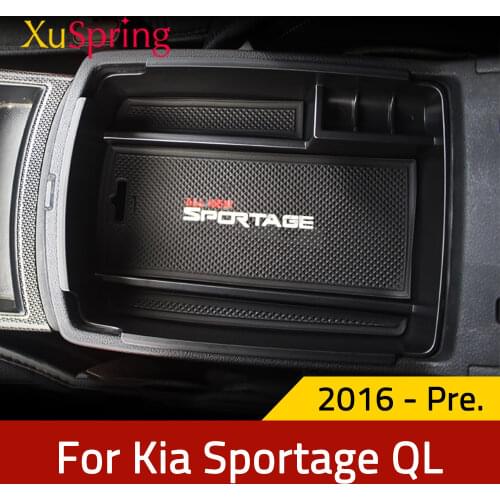 Car Central Console Armrest Box Storage Container Organizer Holder For Kia Sportage 4 2016 2017 2018 2019 2020 2021 Accessories