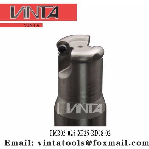 Free shipping FMR03-025-XP25-RD08-02 Indexable Milling cutter matched RDKW0803MO carbide insert