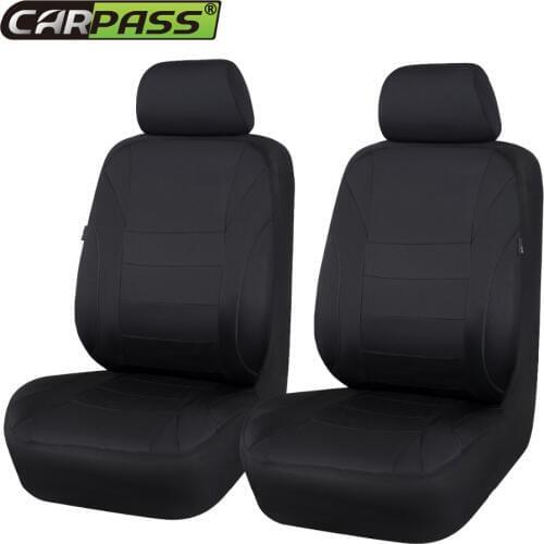 Car-pass Universal Car Seat Cover EVA Waterproof Front Two Seat Covers For skoda superb 2 prado 120 Chevrolet Niva VAZ 211