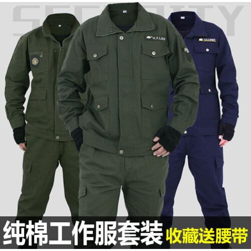 Suit Mens Welding Site Auto Repair Wear Dirt Resistant Labor Protection Suit Single Coat Overalls Security Engineering Uniform