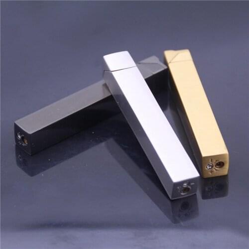 Square Column Cube Lighter Is Suitable For Long Open Fire Lighter Stainless Steel Cigarette Accessories
