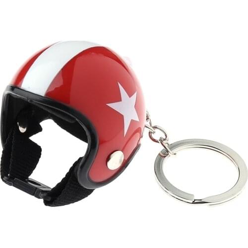 Daisy Pendant Keychain Five-star Helmet Key Ring Key Chain Holder Creative Female Mens Hard Hat Bag Keychain Car Accessories