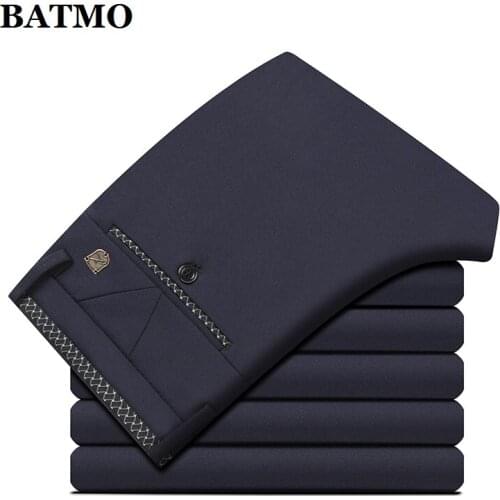 BATMO 2021 new arrival summer thin mens casual pants,male trousers ,plus-size 28-38 k018