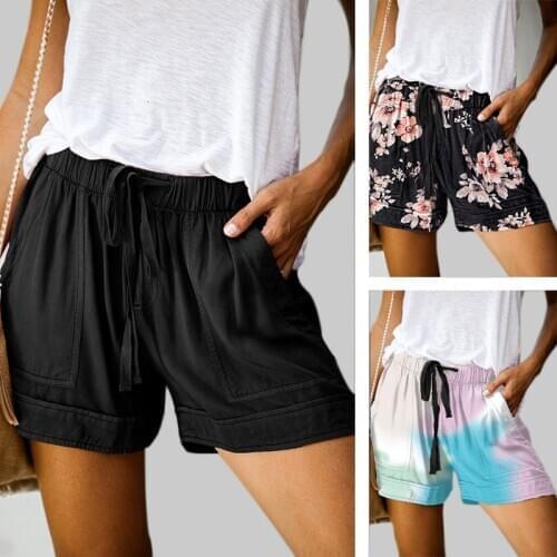 2020 Summer Womens Shorts Plus Size High Waisted Shorts Casual Cotton Fashion Femme Short Pants Streetwear