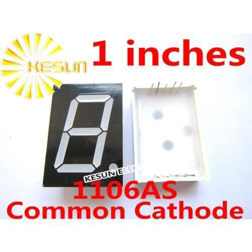 FREE SHIPPING 10PCS x 1 inches Red 1106AS 1106BS Common Cathode/Anode Single Digital Tube LED Display Module
