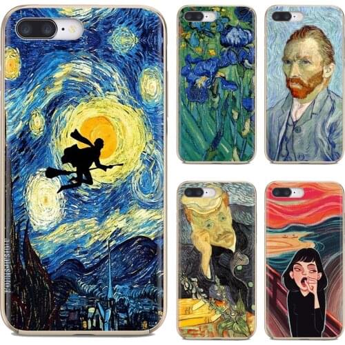 For Samsung Galaxy A10 A30 A40 A50 A60 A70 a12 a31 a41 a51 a71 a20e a21s M30 flower Vincent Van Gogh Starry night Soft Skin Case
