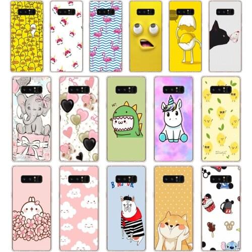 105AA Lovely animals Soft Silicone Tpu Cover phone Case for Samsung Galaxy note 4 5 8 10 Grand Prime S4 S5 Case