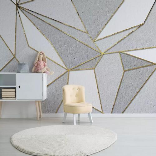 Wall Paper Nordic Personality Golden Geometry Mural Painting Wallpaper Living Room TV Background Wall Home Decor Wall Covering