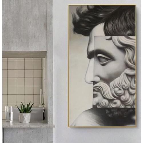 Nordic Portrait of David Sculpture Canvas Art Posters and Prints Wall Art Pictures David Art Paintings Wall for Home Decor