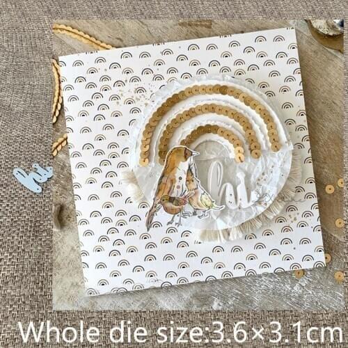 New Design Craft Metal stencil mold Cutting Dies Hi letter decoration scrapbook die cuts Album Paper Card Craft Embossing