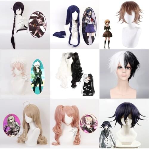 100cm Danganronpa: Trigger Happy Havoc Cosplay Wigs Mioda Ibuki Playing Short Colorful Long Straight Hair Halloween 1:1 Wigs