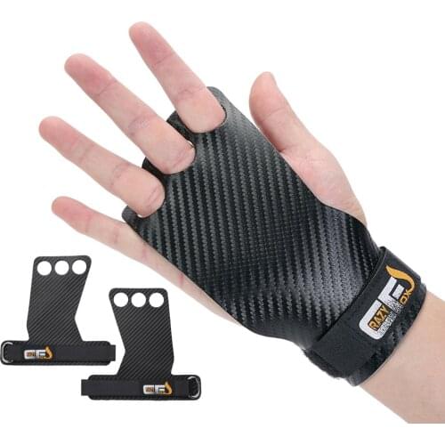 1 Pair Hand Grip Cow Leather Bodybuilding Workout Gymnastics Guard Palm Protectors Glove Pull Up Bar Weight Lifting Glove
