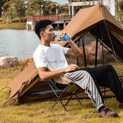 Ultralight outdoor folding chair portable fishing chair backrest small stool camping moon chair