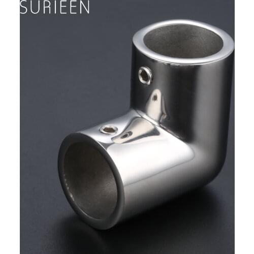 Heavy Duty Marine Grade 316 Stainless Steel Boats Yacht Hand Rail Fitting 90 Degree Elbow For 22mm 7/8" Pipe Tube Mount Hardware