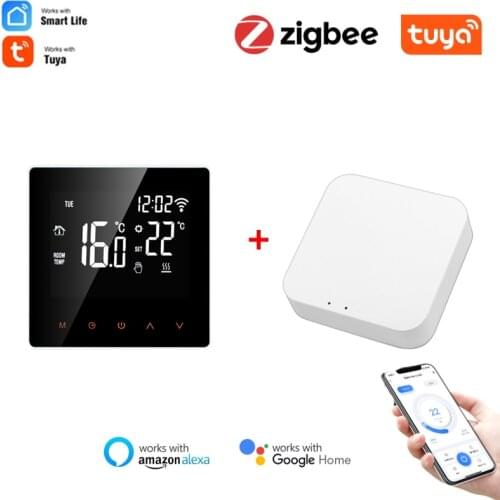 Tuya ZigBee Smart Thermostat Electric Floor Heating Water Temperature Remote Controller LCD Touch Screen Floor Heating Termostat
