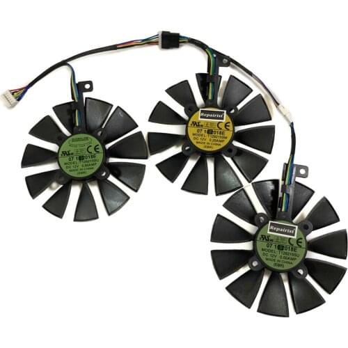 90MM(85MM) PLD09210S12HH T129215SU VGA GTX1080TI GTX1070 Graphics Cooler Fan For ASUS GTX 1080TI/980Ti/1070TI VGA Cards Cooling