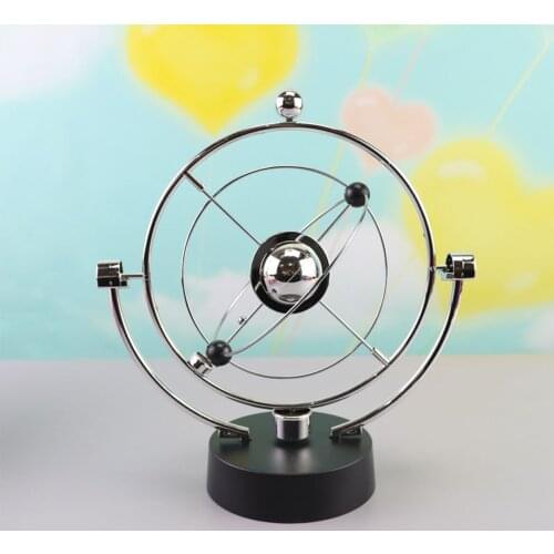 Rotating Perpetual Motion Model Swing Celestial Globe Electroplating Crafts Magnetic Swing Desktop Pendulum Ornaments Home Decor