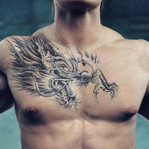 Temporary Tattoos For Men Shoulder Tattoos Large Chest Fake Pattern Waterproof Tattoo Tatoo Sticker Body Sexy Up Make Boys S2D1