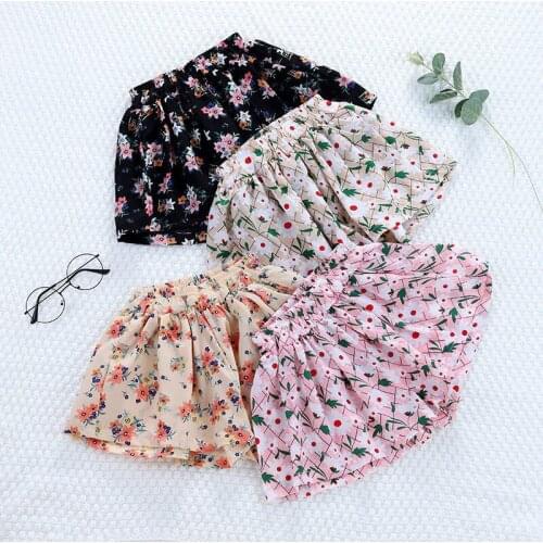 Girls skirt short skirt summer clothes dress floral short skirt new fashion all-match short skirt girls shorts
