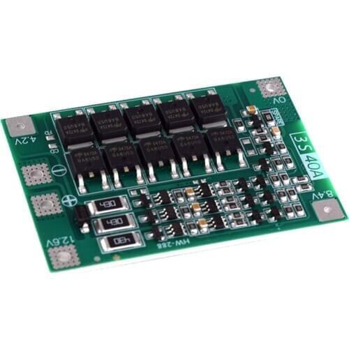 3S 40A Bms 11.1V 12.6V 18650 Lithium Battery Protection Board with Balanced Version for Drill 40A Current