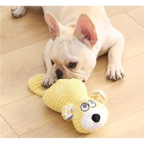 Dog Sounding Bite Toy Squeaky Chew Doll Flying Disc Tooth Brush Cleaning Interactive Training Pet Products Soft Plush Cat Toy