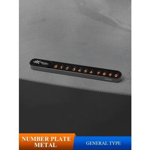 1Pcs Metal Car Temporary Stop Sign Hidden Mobile Phone Number Sticker Car Accessories Car Styling For BMW MINI Cooper Clubman