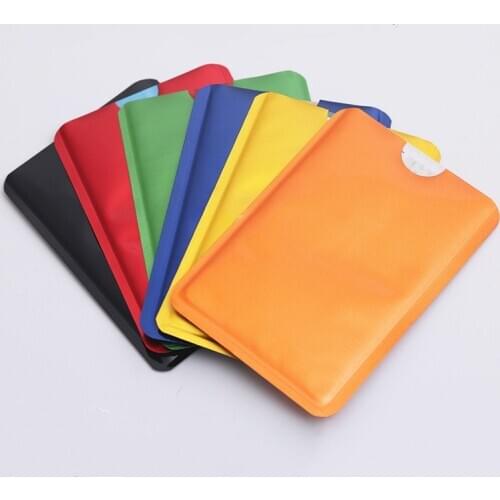 10pcs Aluminum Foil Holder Anti Scan RFID Sleeve Protector Anti Theft Credit ID Card Anti-Scan Card Sleeve Hot Sale