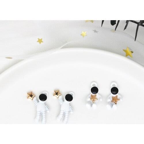 Sansango 10Pcs Cute Astronaut Enamel Charm For Jewelry Making Fashion Earring Necklace Bracelet Pendant Accessories