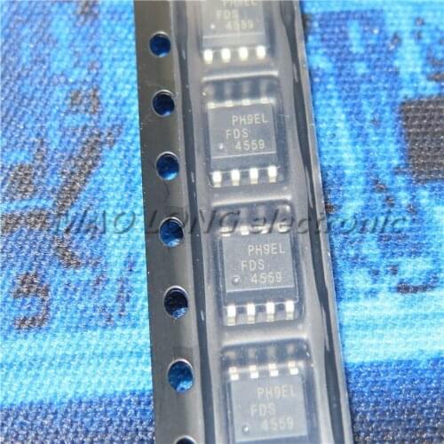 10PCS/LOT FDS4559 FDS4559-NL 4559 SOP-8 N-channel/P-channel MOS field effect transistor 4.5A New In Stock Original Quality 100