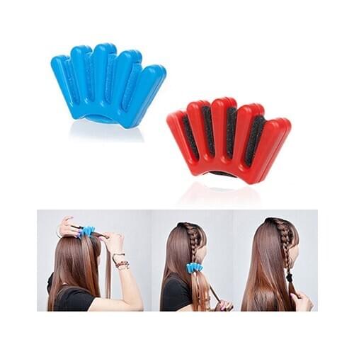 2 Colors Lady French Hair Braiding Tool Weave Sponge Plait hair Twist Hairstyling Braider DIY Accessories