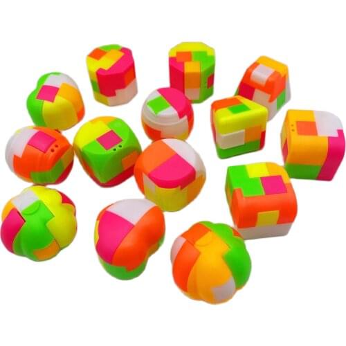 2pcs/bag hot sales Assemble Plastic different shapes Jigsaw Puzzle toys game Intellectual Learning Education Toys for kids