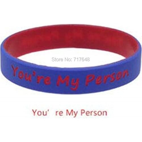 300pcs Love Sentences You're My Person wristband silicone bracelets free shipping by FEDEX A