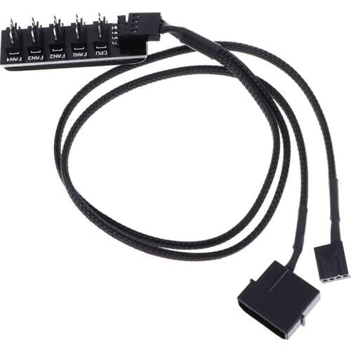 40 cm 1 to 5 4-pins PWM CPU Cooler/ Case/ Chassis Cooling Fan Power Cable Hub Splitter Adapter