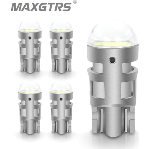 5x T10 168 194 2825 W5W For CREE Chip Led Replacement Bulbs Car License Plate Parking Lights Lens White/Yellow/Blue/Red/Pink