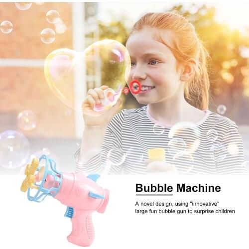 Automatic Bubbles Maker Blower Bubble Shooter Toy Fan Bubble Machine Lawn Beach Garden Outdoor Fun & Sports Kids Summer Gift