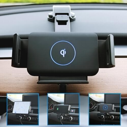 Automatic clamp Horizontal navigation bracket Car Wireless Charger For Samsung galaxy fold Z Fold2 Note9 S20 Ultra iPhone Holder