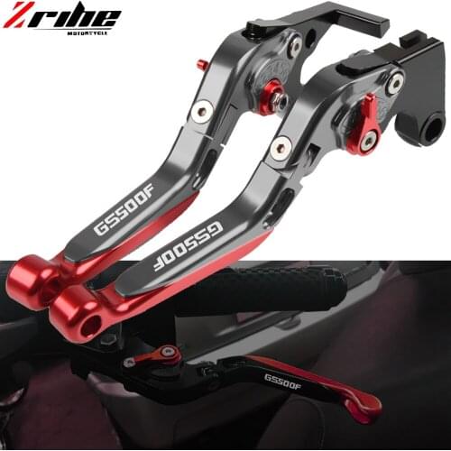 CNC Adjustable Folding Extendable Motorcycle Brake Clutch Levers For SUZUKI GS500F GS 500F GS500 F 2004 2005 2006 2007 2008 2009