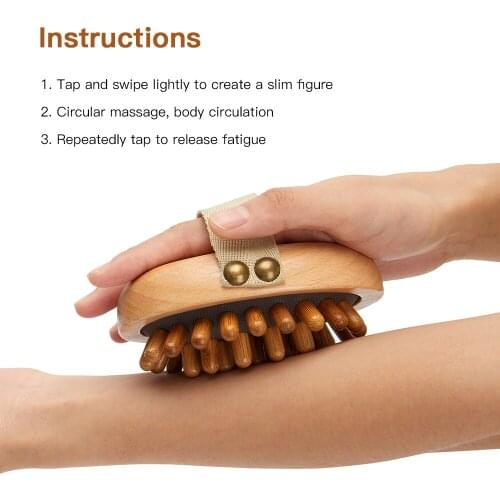 Wooden Massager comb Anti Cellulite Brush Wood Therapy Gua Sha Spa Deep Tissue Massage Fat Burner Beauty Slimming Acupuncture