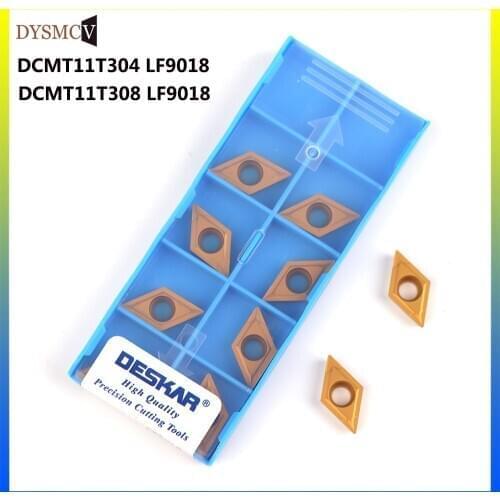 DESKAR 100% original DCMT11T304 DCMT11T308 LF9018 carbide inserts turning tools lathe machining tools for steel processing