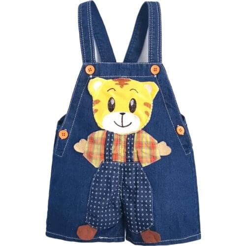 Baby Clothing Boys Girls Jeans Overalls Shorts Toddler Kids Denim Rompers Cute Cartoon Dogb Jumpsuit Summer Bib Pants Clothes