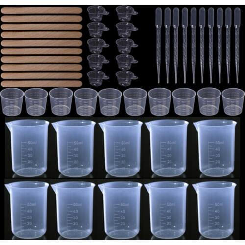 DIY Crystal Epoxy Dispensing Mixing Stirrer Dropper Measuring Cup Crafts Making