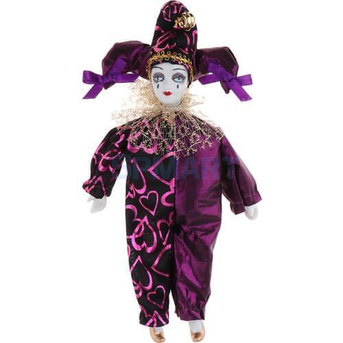 9 Inch Porcelain Dolls Italian Eros Triangel Dolls Model Sad Clown For Dollhouse Decoration
