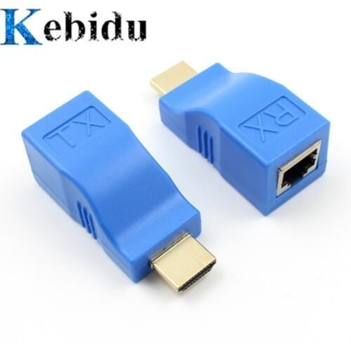 HDMI-compatible Extender 4k RJ45 Ports LAN Network HDMI-compatible Extension Up To 30m Over CAT5e/6 UTP LAN Ethernet Cable