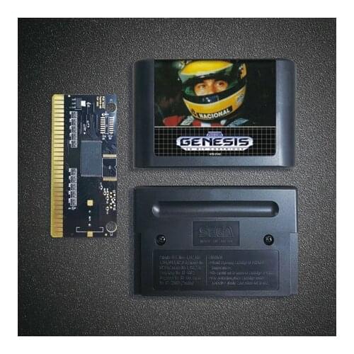 Ayrton Sennas Super Monaco GP II- 16 Bit MD Game Card for Sega Megadrive Genesis Video Game Console Cartridge