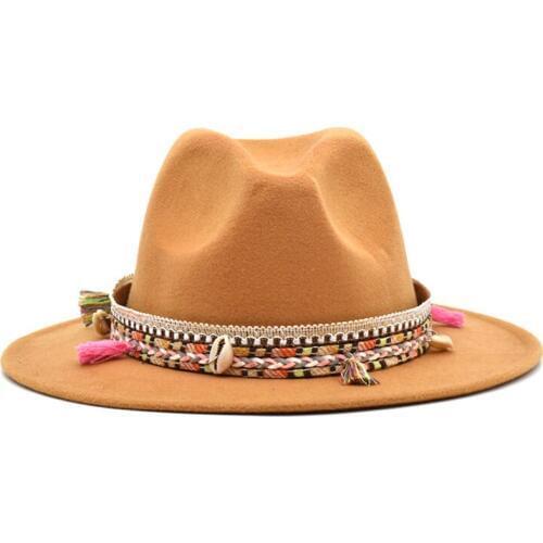 2020 Fashion Ladies Wool Blend Hat Spring And Autumn National Wind Hat Gentleman Travel Gazz Hat Male Hat F12