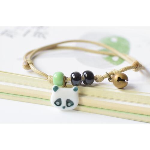 Fashion Exquisite Handmade Jewelry Ceramic Panda Bracelet Cute Animal Bracelet - Free Shipping