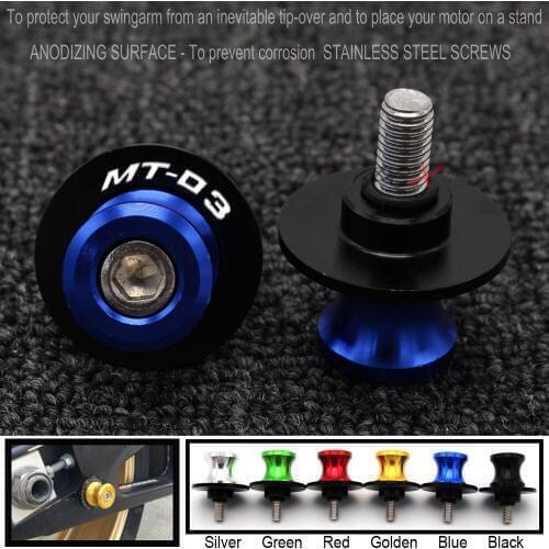 Motorcycle Accessories CNC Aluminum M6 Swingarm Spools Slider Stand Screw For Yamaha MT-03 2014 20152016 MT-03 660 2006-2010