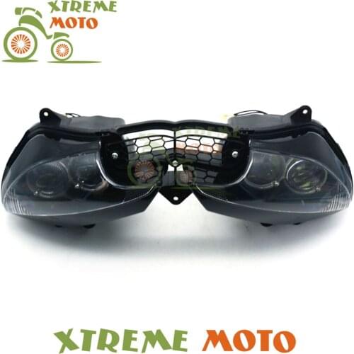 Motorcycle Black Headlights Headlamps Head Lights Lamps Assembly For YZF600 YZF R6 YZF-R6 2003 2004 2005 Supermoto
